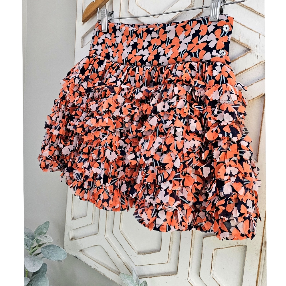 Boboli Voluminous lLaser Cut Flower Girl's Skirt
